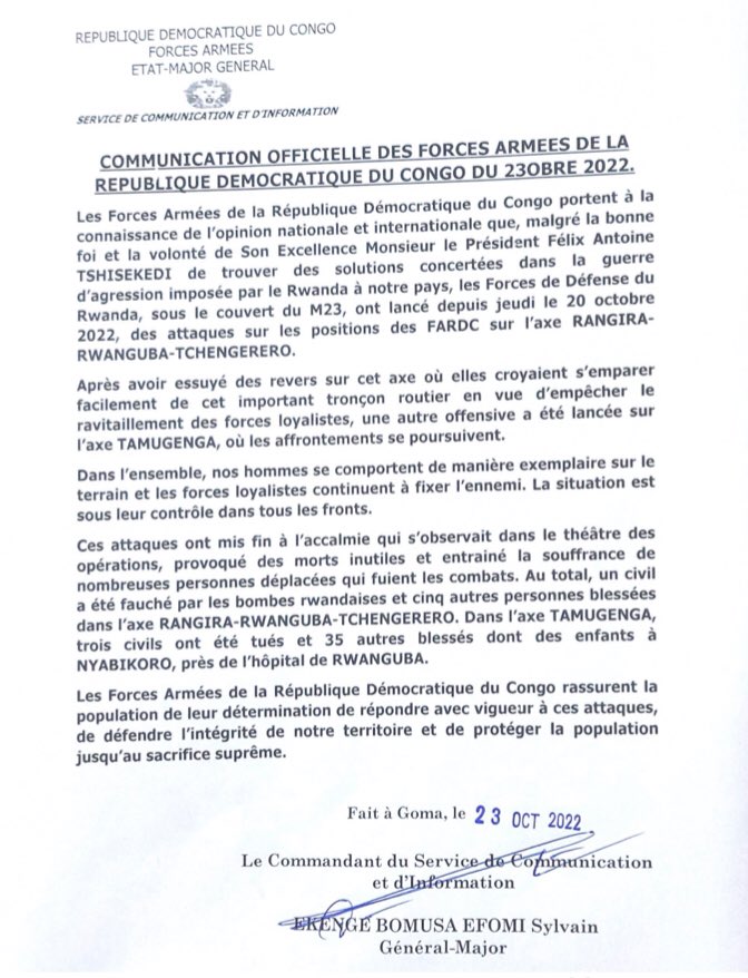 FARDC Officiel SCIFA tweet media