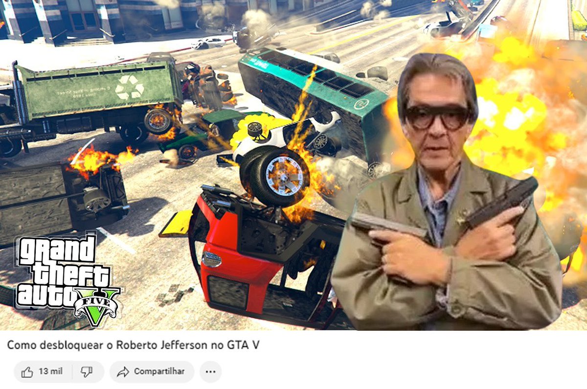 BadVibesMemes's tweet photo. É FALSA a notícia de que será possivel jogar com Roberto Jefferson no GTA VI https://t.co/OV9Q54iHOG