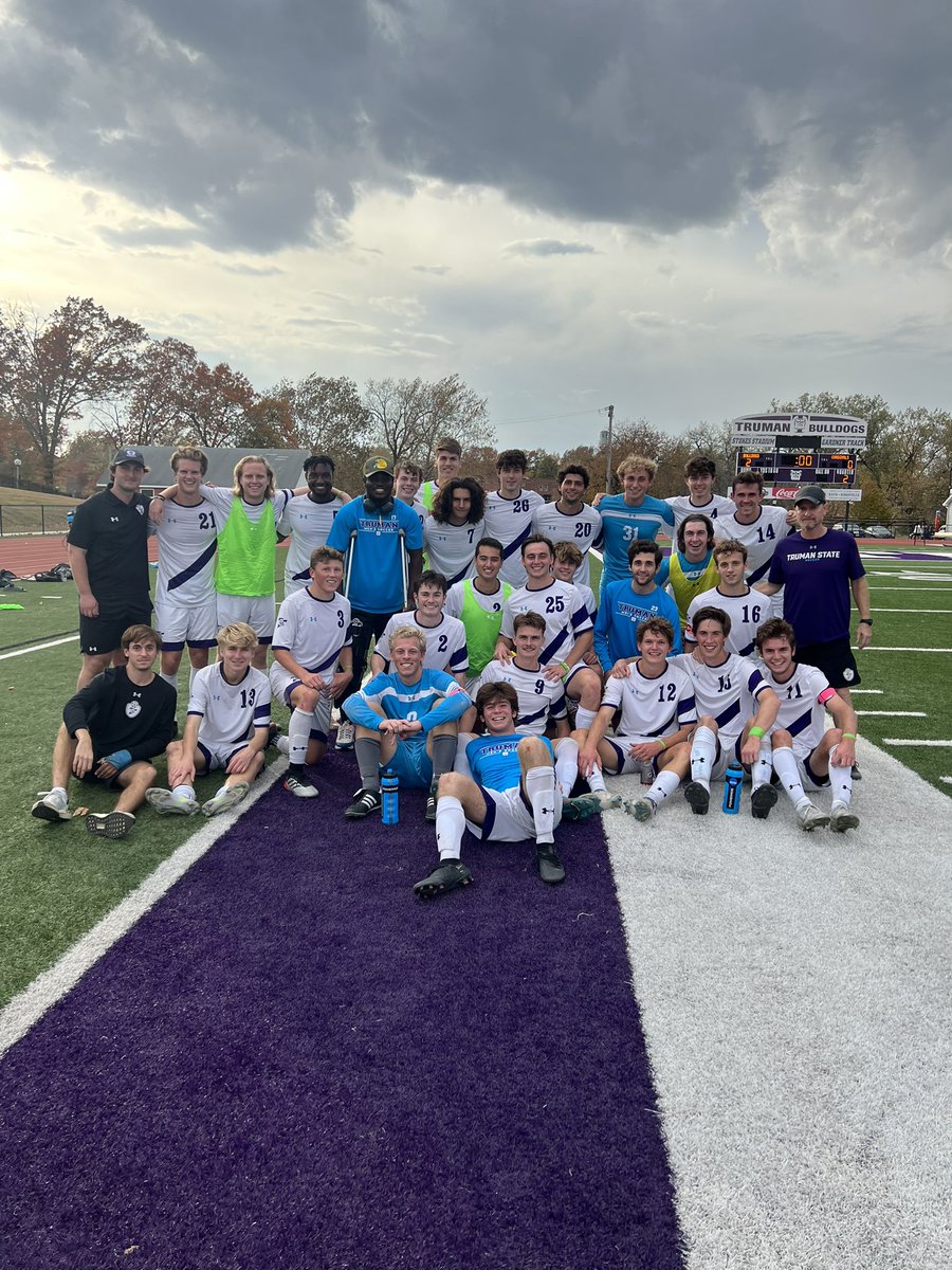 TrumanMSoccer's tweet photo. YOUR BULLDOGS HAVE MADE HISTORY!! ONTO THE CONFERENCE TOURNAMENT WE GO!!!! https://t.co/0BWKjbb2hD