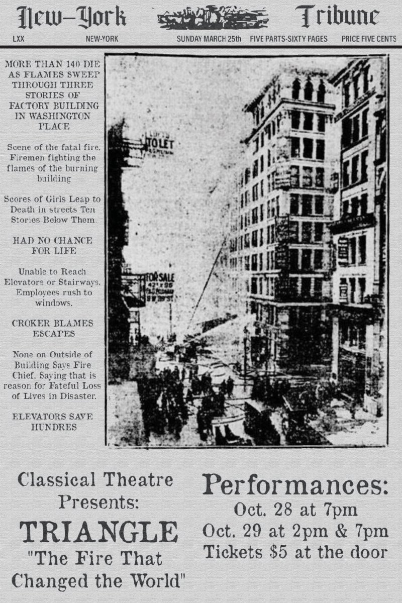 Classical Magnet (@magnetclassical) on Twitter photo Classical fall play “Triangle” about the Triangle Shirtwaist Factory fire is this weekend Fri 10/28 @ 7, Sat 10/29 @ 2 & 7, tickets are $5 at the door. This play is open to the public. Please come support Classical theater program! <a href="/Hartford_Public/">Hartford Public Schools</a> <a href="/MrRichT1P/">Tyrone Richardson</a> <a href="/HartfordSuper/">Dr. Leslie Torres-Rodriguez</a> Classical fall play “Triangle” about the Triangle Shirtwaist Factory fire is this weekend Fri 10/28 @ 7, Sat 10/29 @ 2 & 7, tickets are $5 at the door. This play is open to the public. Please come support Classical theater program! <a href="/Hartford_Public/">Hartford Public Schools</a> <a href="/MrRichT1P/">Tyrone Richardson</a> <a href="/HartfordSuper/">Dr. Leslie Torres-Rodriguez</a>