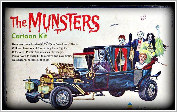 nostalgiapix25's tweet image. The Munsters Cartoon Kit, 1965 #colorforms #vintage #1960s