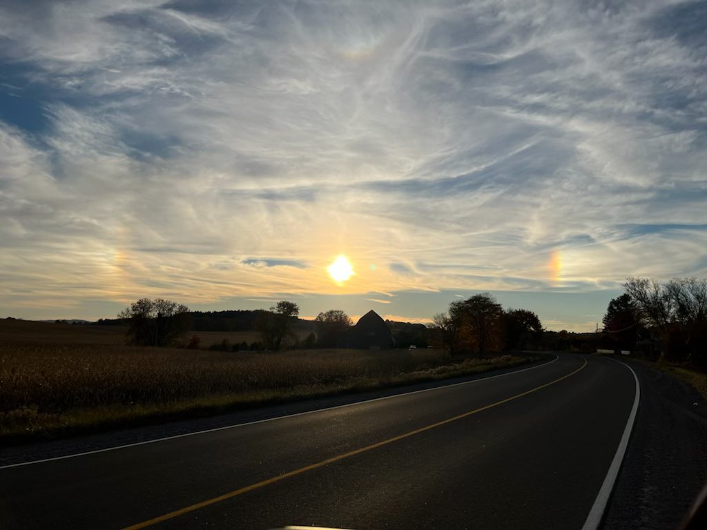 Some harvest time sun dogs.