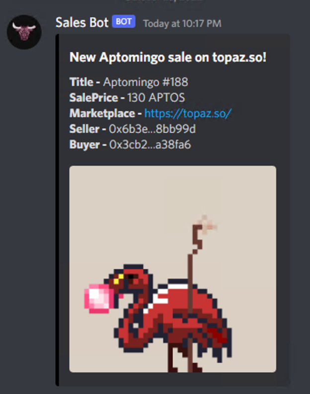 AptosBullClub's tweet photo. 🐂 Hey Bull Gang! 🐂

✅Our new Discord &amp; Twitter sales bot is now open for use by projects! For access, simply open a ticket in our Discord (https://t.co/SOg1GV8u9n)!

@AptosLabs @AptosFoundation
 #Aptos #AptosNFT #AptosNFTs #NFT #Crypto https://t.co/tYr8gxsSsv