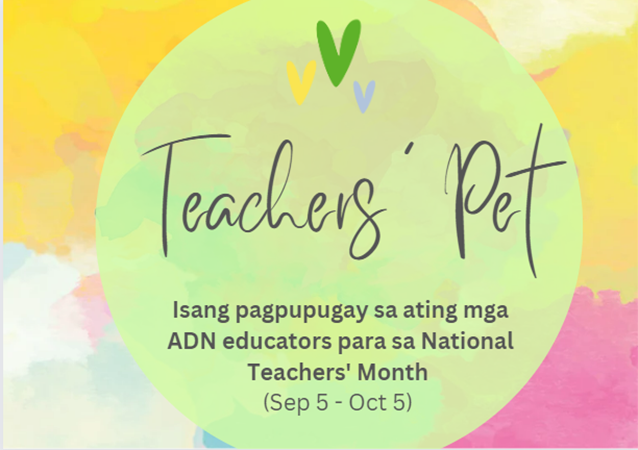 AlDubADNTrends's tweet image. First up is ‘TEACHERS' PET’. Since Nat'l Teachers’ Month stretches until October, we wish to show the teachers in our fanmily the love &amp;amp; appreciation that they deserve. We also requested for some nuggets of wisdom that they’d like to impart to students.

#ALDUBatADNTP7Years