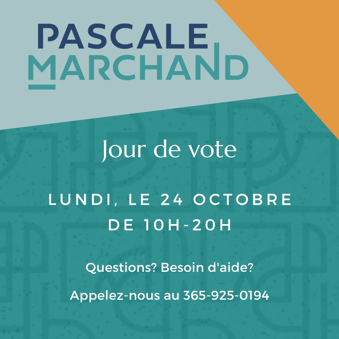 Le jour des élections est arrivé!
Lundi, le 24 octobre, 2022, de 10h à 20h. 
Quel est votre plan?
Où est votre bureau de vote? (Vérifiez ici: hamilton.ca/elections)
Quand/comment allez-vous y rendre? (Besoin d'aide? Appelez-nous au 365-925-0194)
Pour qui voterez-vous?