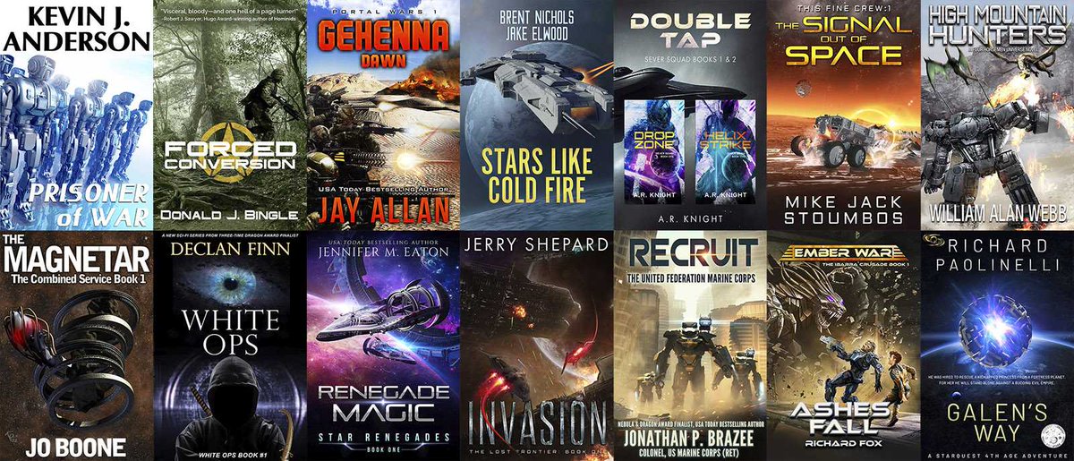 If you want a unique fantasy twist to your Mil SF, check <a href="/JenniferMEaton/">Jennifer M Eaton</a>'s RENEGADE MAGIC. 

A crew of smugglers survives by keeping one step ahead of the law

Until they kidnap a cop hoping to convince her they're innocent…

What could go wrong?
declanfinn.substack.com/p/kjamilsf