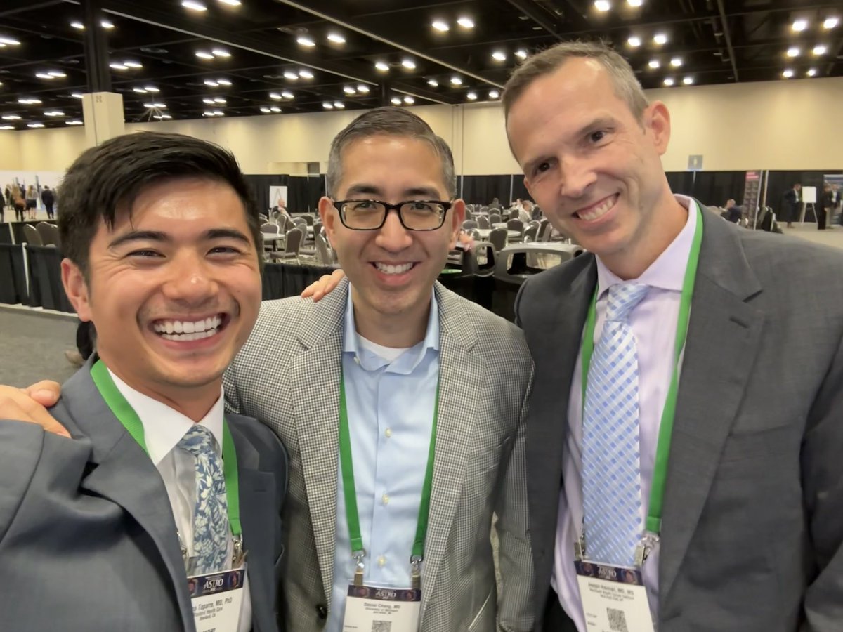 Kekoa Taparra, MD, PhD, MPH (@kekoamdphd) on Twitter photo Ran into #radonc GI SABR pioneers <a href="/Dan_ChangMD/">Daniel Chang</a> & <a href="/JoeHermanMD/">Joseph Herman MD, MSc, MSHCM</a>!Realized today I’ve been in #radonc for a DECADE!
2012 || Staring my PhD <a href="/hopkinskimmel/">Johns Hopkins Kimmel Cancer Center</a> having rad onc lab meetings with Phu + Joe
2022 || Resident learning GI from Dan
<a href="/ASTRO_org/">ASTRO</a> #ASTRO22 #whatAJourney Ran into #radonc GI SABR pioneers <a href="/Dan_ChangMD/">Daniel Chang</a> & <a href="/JoeHermanMD/">Joseph Herman MD, MSc, MSHCM</a>!Realized today I’ve been in #radonc for a DECADE!
2012 || Staring my PhD <a href="/hopkinskimmel/">Johns Hopkins Kimmel Cancer Center</a> having rad onc lab meetings with Phu + Joe
2022 || Resident learning GI from Dan
<a href="/ASTRO_org/">ASTRO</a> #ASTRO22 #whatAJourney
