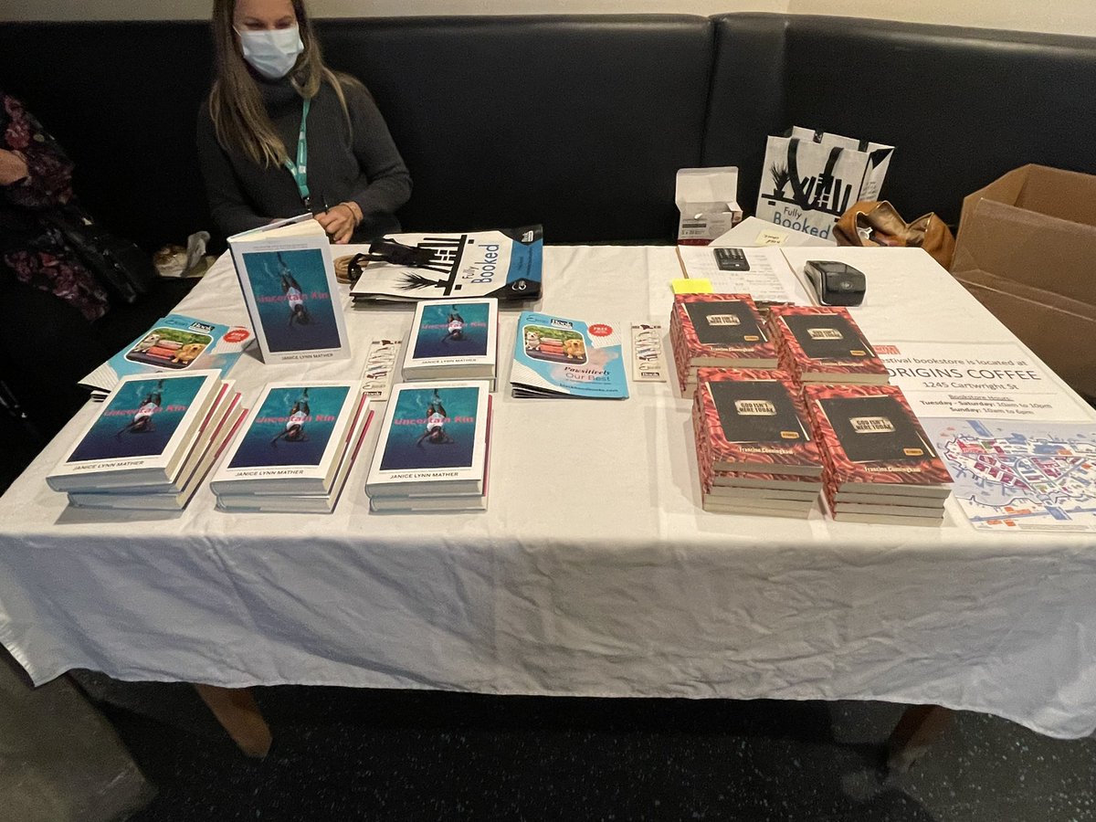 Another proud agent moment at the @VanWritersFest this afternoon, watching newly-signed client @eddyautomatic moderate a panel with long-time client @JLMatherWriter and the incredibly talent authors @FrancineBarbara and @saeedteebi ! Wonderful conversations and readings!! ❤️ 📚