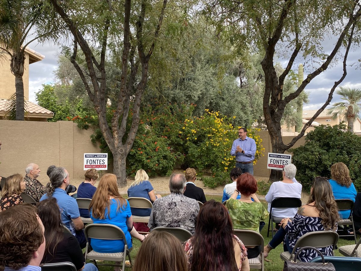 Adrian_Fontes's tweet photo. Thanks to @RubenGallego for his support. Imagine a scenario where both Presidential candidates are short 270 votes &amp; AZ is the decider. Now imagine the SOS refusing to certify the election, forcing a vote in Congress. That’s the threat. Please help. https://t.co/cJUTqNB56s https://t.co/eicsgpJoVU