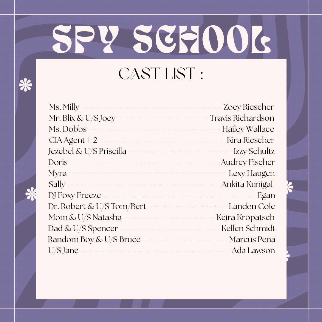 trtheatre's tweet photo. Spy School Info!! https://t.co/BNKlP1Bukn