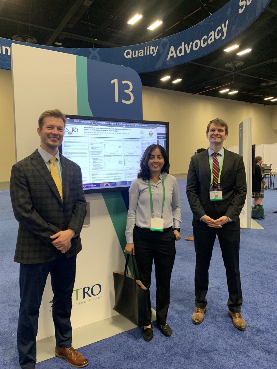 MMokhtechMD's tweet photo. The @YaleRadOnc oligometastatic team presenting their work on oligometastatic and oligoprogressive disease @dg_wallington @nsmoores &amp; Nipun Verma at #ASTRO22

Missing @HenryParkMD and James Laird

@ASTRO_org @YaleCancer https://t.co/OrudHTVOdX