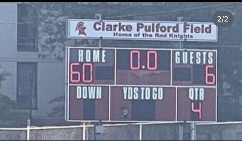 60-6 win on Friday against rivals richview (1 td)