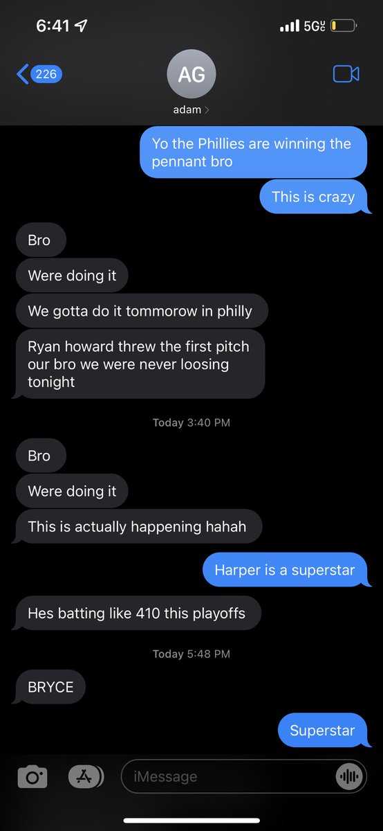 Congratulations to the Phillies fans. I called it with my one of my best friends, <a href="/adam_not_adam/">MOMMASBOY</a>.