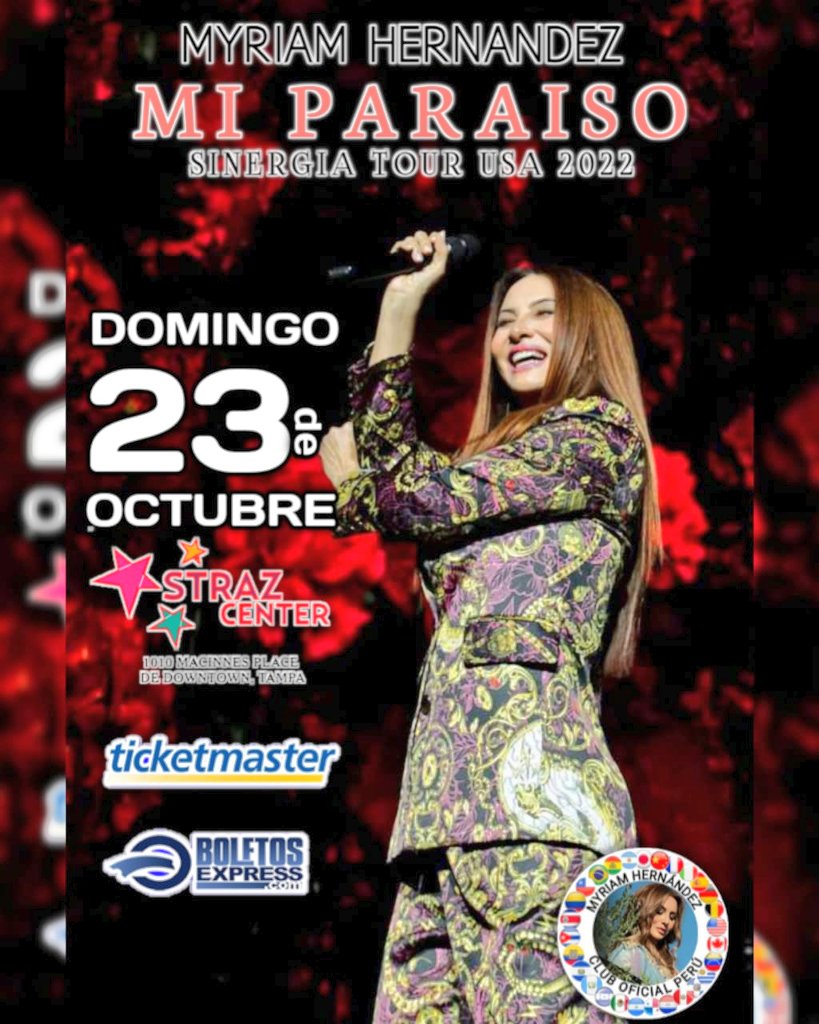 MyriamHNPer's tweet photo. NOCHE MAGICA 💥

Nuestra artista @MyriamHN nos enamorará esta noche en un gran concierto al amor con sus grandes exitos de ayer y Hoy desde @StrazCenter @jorgesaintjean @ChefAmyrianado @Myriam_Tour https://t.co/qCFJqJ21Y8