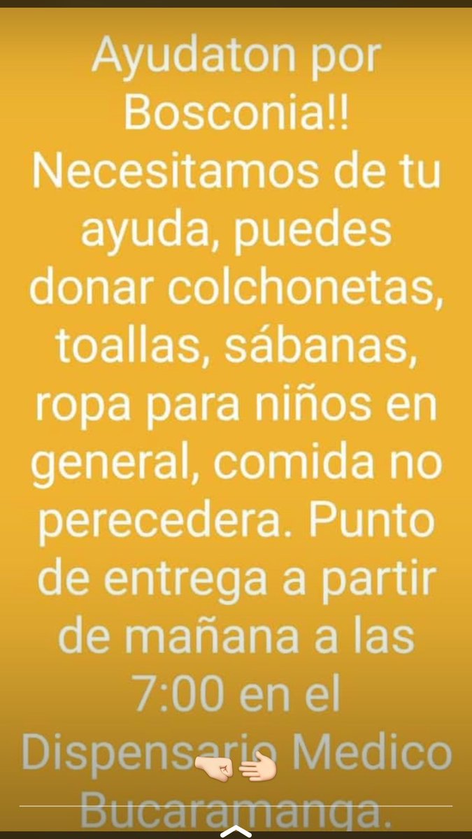 LeydiARojas's tweet photo. Punto de recolección en #Bucaramanga #SOSBOSCONIA Dispensario médico bucaramanga BATALLON MILITAR mañana desde las 7 :00 am ! https://t.co/nfscZfmEpn