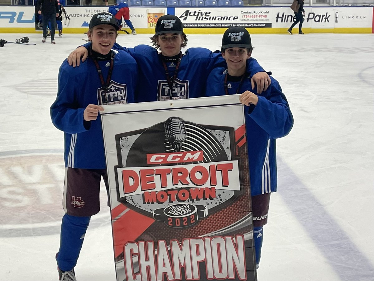 DetroitMaroonHockey (@maroondetroit) on Twitter photo Congratulations to the <a href="/UDJHockey/">U of D Jesuit Hockey</a> players taking winning the 2022 <a href="/CCMHockey/">CCM Hockey</a> Motown Classic this weekend. The 16U <a href="/TPHDetroit/">TPH Detroit</a> team went 6-0.
Celebrating w/the banner are <a href="/UDJCubs/">UD Jesuit Athletics</a> Henry <a href="/HBalasia/">Henry Balasia</a> Carter <a href="/cartercate3/">Carter Cate</a> & Michael Shubeck.
Way to go Boys!!! <a href="/SeanPBali/">Sean Baligian</a> Congratulations to the <a href="/UDJHockey/">U of D Jesuit Hockey</a> players taking winning the 2022 <a href="/CCMHockey/">CCM Hockey</a> Motown Classic this weekend. The 16U <a href="/TPHDetroit/">TPH Detroit</a> team went 6-0.
Celebrating w/the banner are <a href="/UDJCubs/">UD Jesuit Athletics</a> Henry <a href="/HBalasia/">Henry Balasia</a> Carter <a href="/cartercate3/">Carter Cate</a> & Michael Shubeck.
Way to go Boys!!! <a href="/SeanPBali/">Sean Baligian</a>