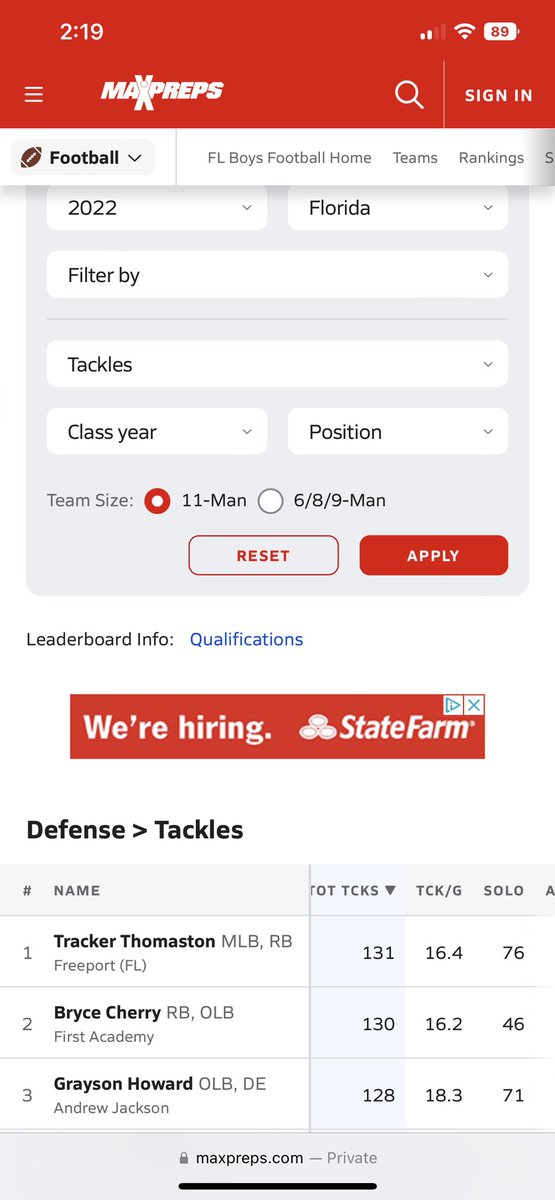 Tracker Thomaston (@trackerthomast1) on Twitter photo 1st in the state of florida 37th in the nation. <a href="/CoachCole01/">Coach Cole</a> <a href="/PrepRedzoneFL/">Prep Redzone Florida</a> <a href="/larryblustein/">Blustein Recruiting</a> <a href="/Trew30_/">Coach TREW</a> <a href="/BlakeMcCormic13/">Blake McCormick</a> 1st in the state of florida 37th in the nation. <a href="/CoachCole01/">Coach Cole</a> <a href="/PrepRedzoneFL/">Prep Redzone Florida</a> <a href="/larryblustein/">Blustein Recruiting</a> <a href="/Trew30_/">Coach TREW</a> <a href="/BlakeMcCormic13/">Blake McCormick</a>