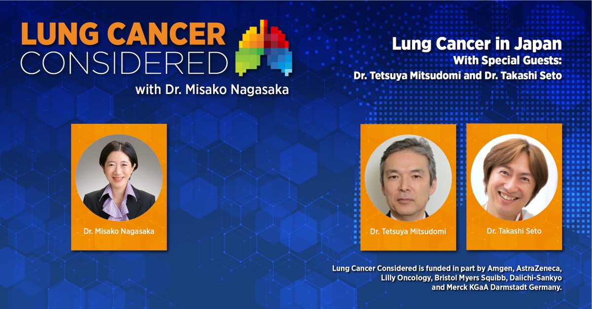 Host @MNagasaka from @UCIrvine, leads a Japanese-language discussion about #lungcancer in Japan with respected oncologists @t_mitsudomi, (past IASLC president) from Kindai University, and @seto_md, from the National Kyushu Cancer Center. Listen Now: bit.ly/3CQ4MJ3 #LCSM