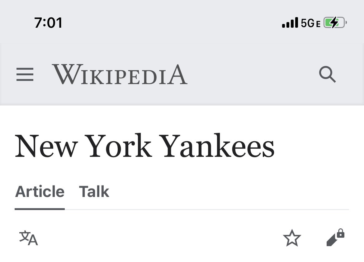 MarkBerman_'s tweet photo. Yankees Wikipedia page has been altered to show their principal owner is Jim Crane (via ownership of the Houston Astros). I’m guessing that will be changed quickly. https://t.co/shcMU2Juft