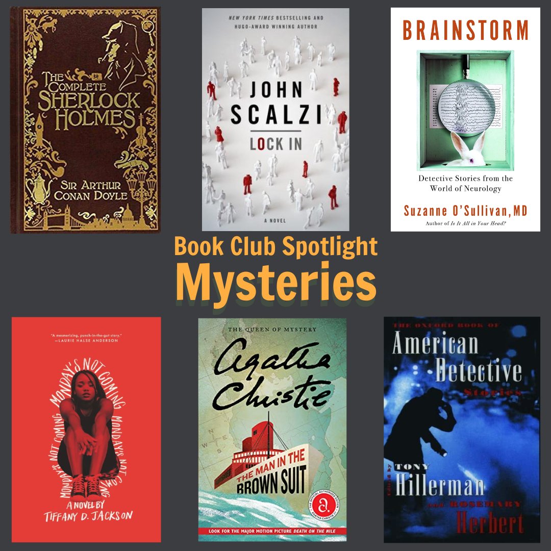 TNUWaggonerLibr's tweet photo. The days are growing shorter, darker, and colder...perfect time to curl up with a good mystery! Consider these books in the library, and join the book club on Thursday, November 3 at 4:30pm to discuss what you've read!
https://t.co/4Xjr3XnEMo https://t.co/6c3d2HxULv