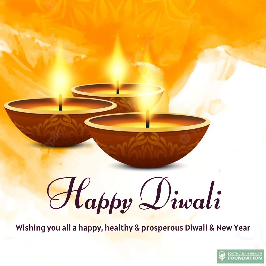 SouthAsianHF's tweet photo. On behalf of the entire @SouthAsianHF team, we would like to wish everyone a Happy #Diwali, may this auspicious festival bring in happiness, prosperity and good health for everyone. 
@kamleshkhunti @DrAmbrishMithal @KamranAbbasi @drmohanv @docanoopmisra @kmvnarayan14 @docwas https://t.co/THlXoqq9pC
