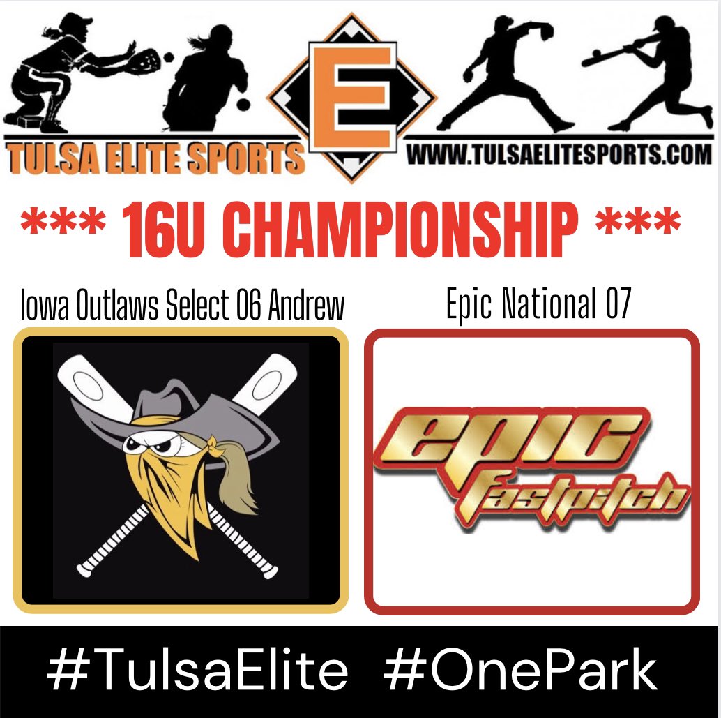 16U Championship matchup! @iowa_06 vs @epicnational07 #TulsaElite FALL INVITE