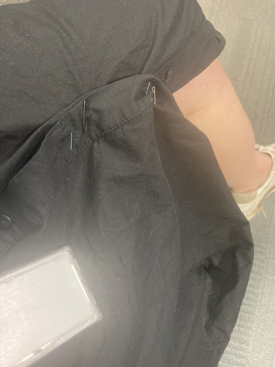 Two critical thigh-height buttons dropped off my shirt dress this morning. Luckily, being both quick thinking and glamorous I was saved by the stationery cupboard and managed to staple my dress together.