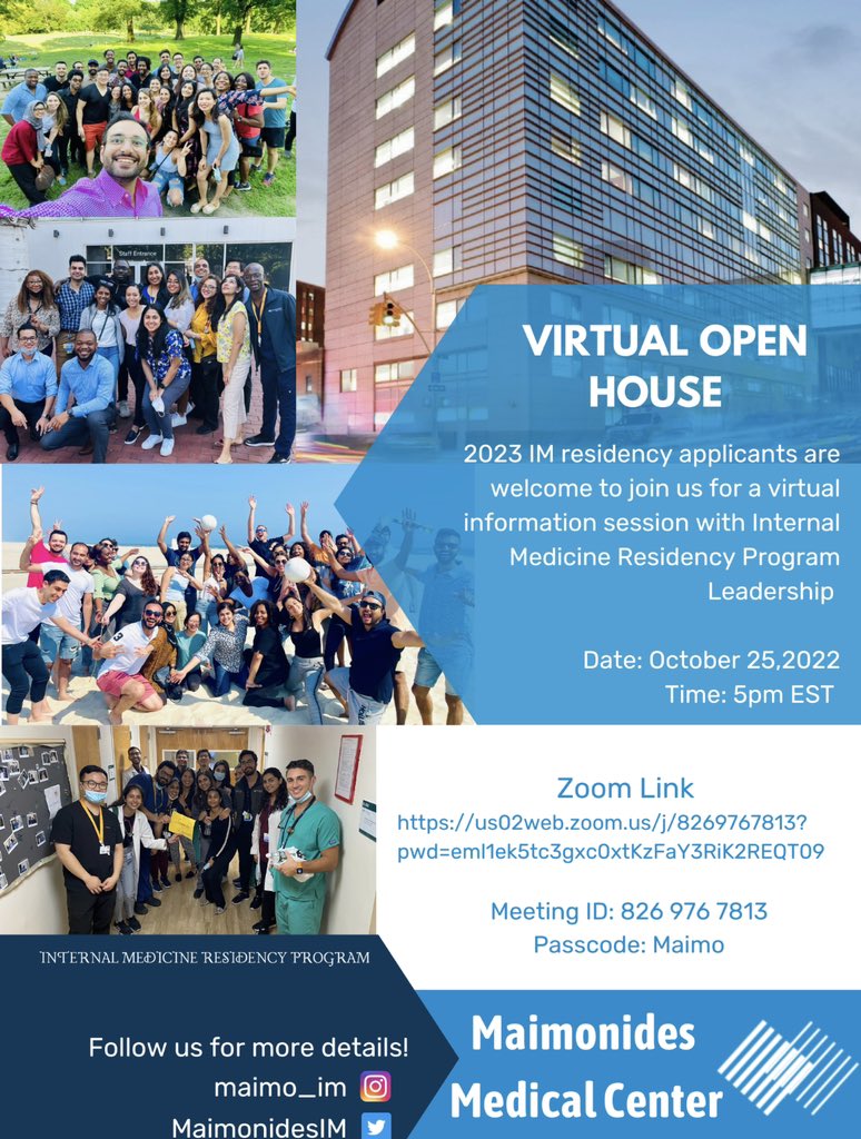 🔊🔊 Attention  all #Match2023 applicants! Join us for an open house next week on 10/25/22 at 5pm EST! #MedTwitter #MedEd #IMProud #ERAS <a href="/Inside_TheMatch/">Inside The Match</a> <a href="/MatchAResident/">Match A Resident®</a> <a href="/TheUSMLE/">USMLE</a> <a href="/ERASinfo/">ERAS</a>