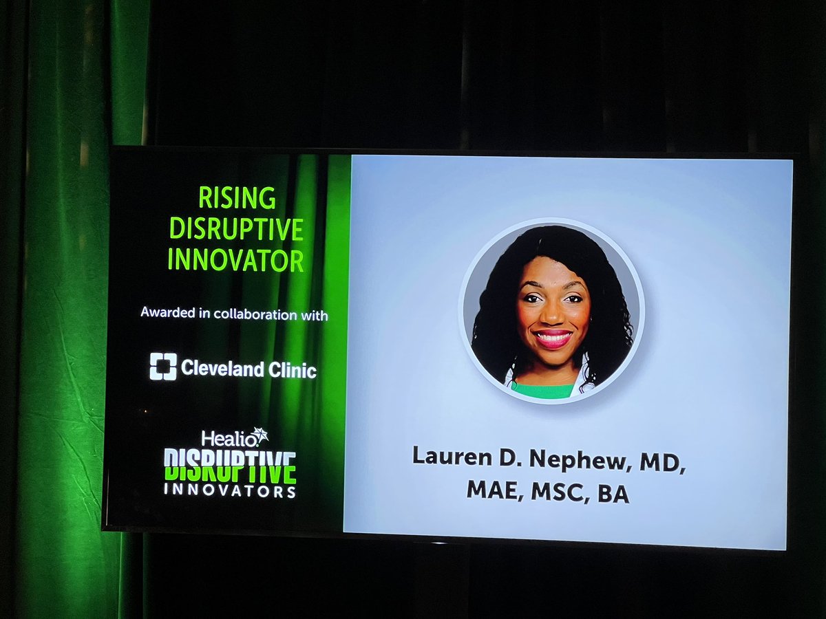 Rising Disruptor Award goes to amazing ABGH Member and pioneer, Dr. Lauren Nephew (@LaurenNephewMD)!! ⭐️ #blackingastro #healiodisruptor #livertwitter #acg2022