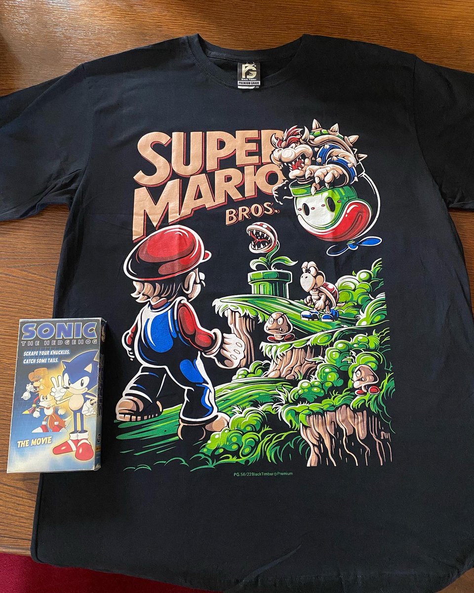 Todays amazing Flea Market haul! Got the most incredible shirt and Sonic the Hedgehog the Movie on VHS for my collection. Thank you to my amazing friend and his booth that kept this for me and I always support my friends! This photo doesn’t do this shirt Justice lol. https://t.co/tJZUkb6F6V