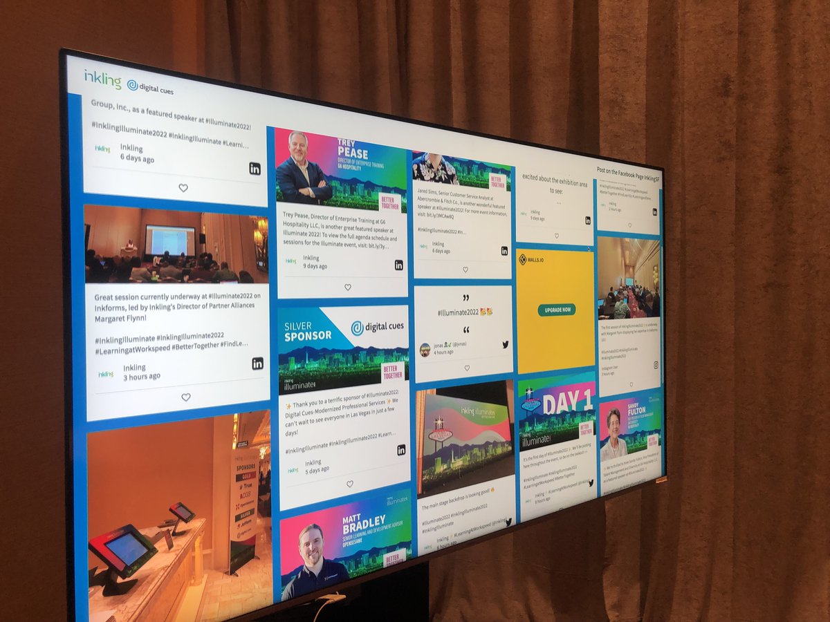 RVPTJV's tweet photo. RT @inkling "We want to give a big shoutout to our social media and social wall sponsor for #Illuminate2022, @digitalcues ✨

#InklingIlluminate #InklingIlluminate2022 #LearningatWorkspeed #BetterTogether #FindLearnDo #LearningandDevelopment #DigitalL… https://t.co/Qs0wHOoboA"