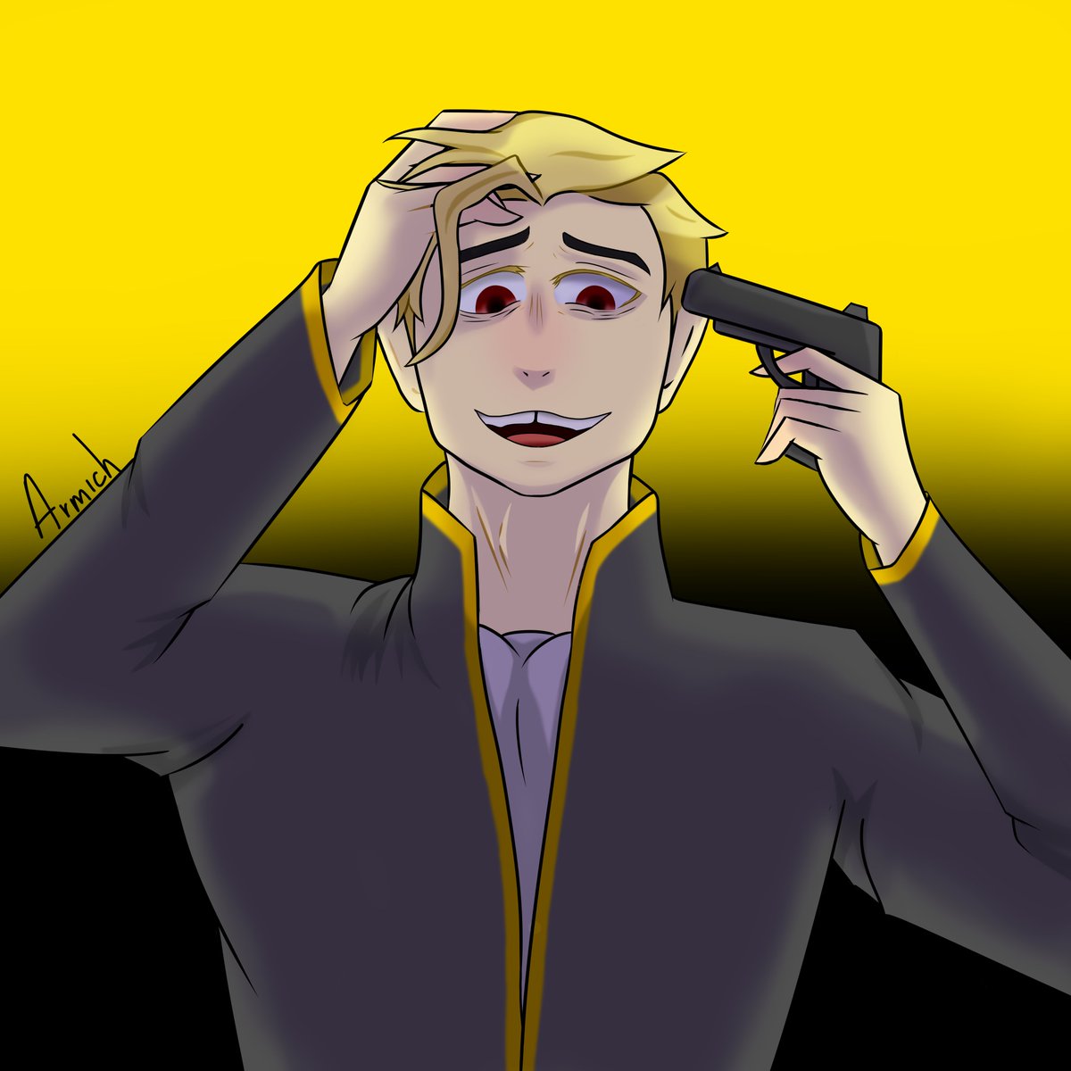 Armich19's tweet photo. Second part of Alice Human Sacrifice
...

I drew him without his scar so that he is not identical to the canon since I don't have a beta version of him (I was too lazy to imagine one for that)

#TheOwlHouse #theowlhousefanart #VOCALOID #fanart #digitaldraw https://t.co/Brx09Xbm2B