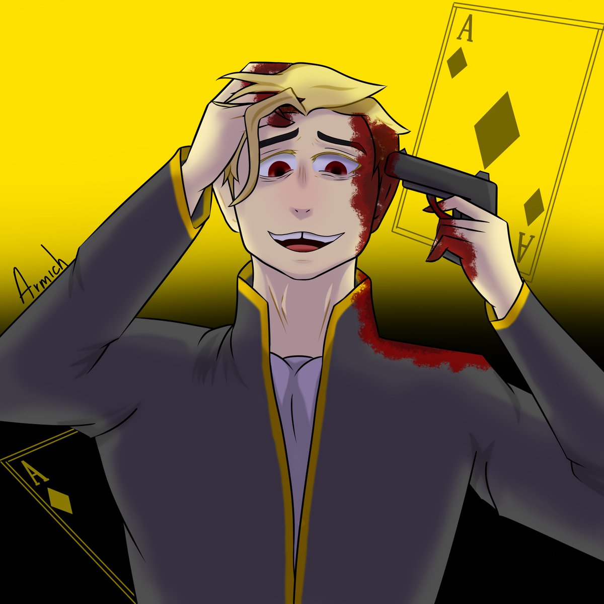 Armich19's tweet photo. Second part of Alice Human Sacrifice
...

I drew him without his scar so that he is not identical to the canon since I don't have a beta version of him (I was too lazy to imagine one for that)

#TheOwlHouse #theowlhousefanart #VOCALOID #fanart #digitaldraw https://t.co/Brx09Xbm2B