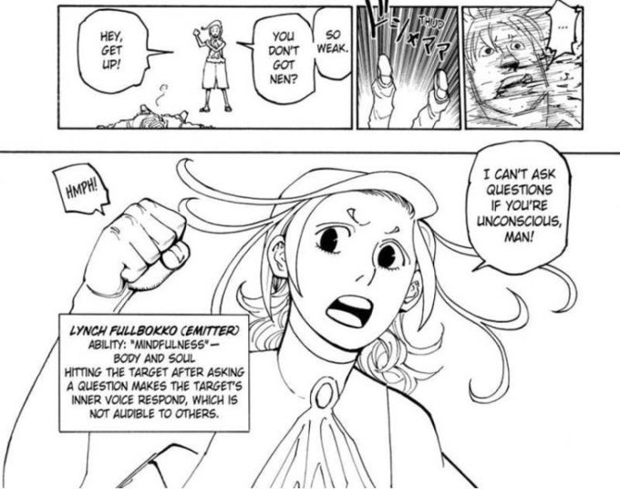 (hxh spoilers) (twirling my hair) SHES SOOOO 🙈🙈 