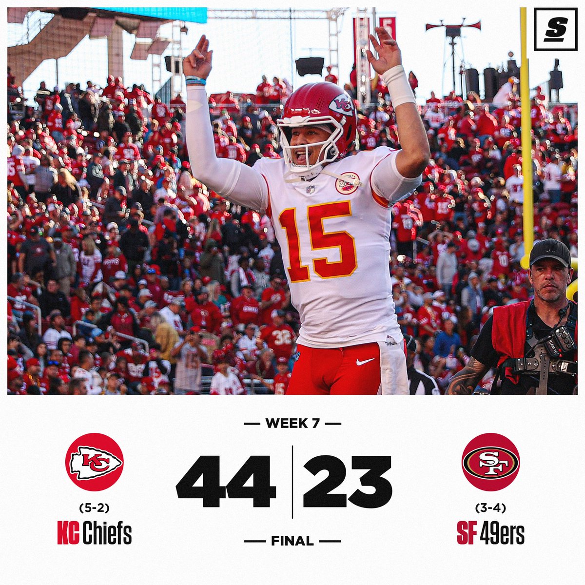 theScore's tweet photo. Chiefs win a blowout!! 🔥 https://t.co/6KoowAypSv