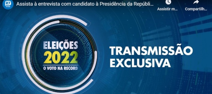 portalR7's tweet photo. #SabatinaNaRecord: Assista à entrevista com o candidato à Presidência da República Jair Bolsonaro (PL). Acompanhe a transmissão ao vivo na Record News e na #RecordTV https://t.co/X6nrjuStvJ #R7 #portalr7 https://t.co/WY4GGfmhov