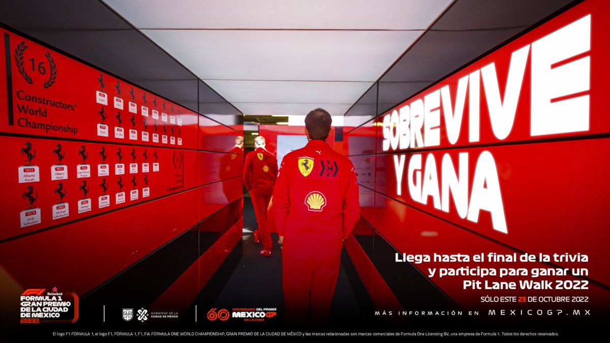 ¡Esta es la última oportunidad para que puedas ganar boletos para el Pit Lane Walk del #MexicoGP! 👏
#F1
bit.ly/3D3Fk2u