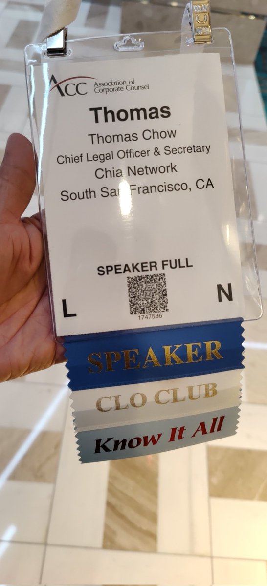 Thomas Chow ๐ฑ (@chinaesq) on Twitter photo Ready to rock at <a href="/ACCinhouse/">Association of Corporate Counsel</a> #accam22 and #money2020. Happy to talk all things law, policy and blockchain. Still debating how much I'll live tweet the conference. Ready to rock at <a href="/ACCinhouse/">Association of Corporate Counsel</a> #accam22 and #money2020. Happy to talk all things law, policy and blockchain. Still debating how much I'll live tweet the conference.