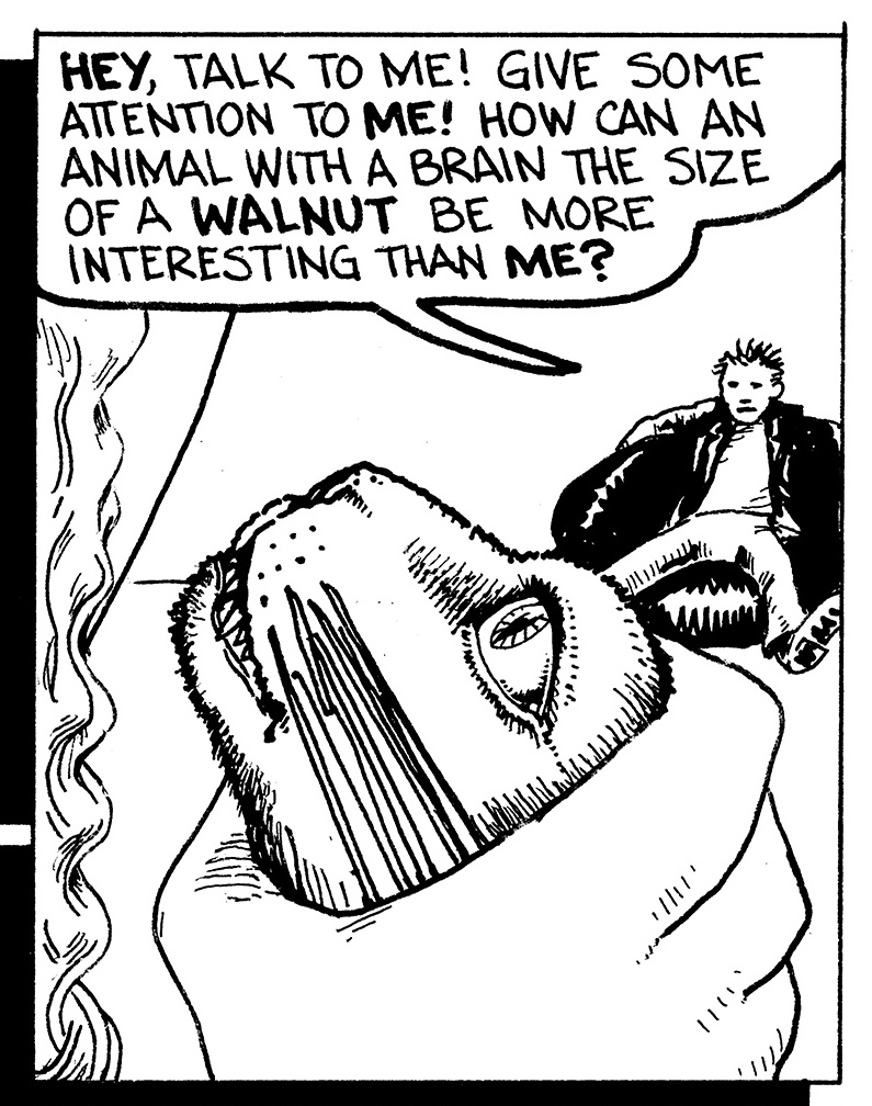 Inanimate objects and animals are great ways to avoid intimacy. From TMCM #4, the love issue in my kickstarted graphic novel. #projectwelove $10 will get you the digital version. tinyurl.com/4x8hmf5f