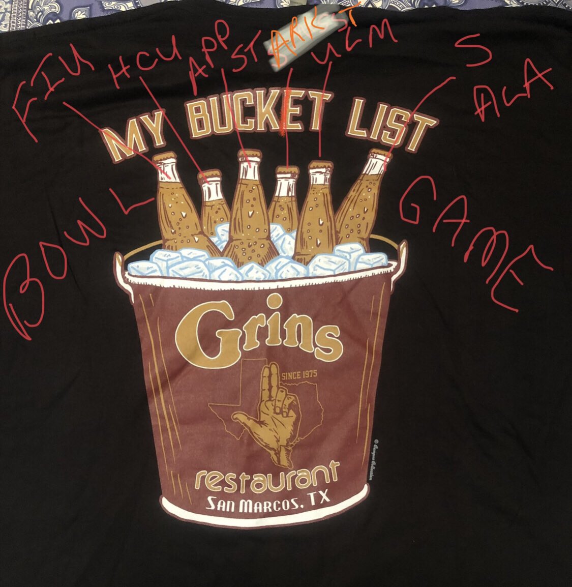 only1tommadden's tweet photo. When I worked @GrinsRestaurant the server would accidentally drop a long neck on the way to the customer.Luckily we had more in the cooler. Has long as we got @kdamp serving, my bucket is still half full. I believe in my @TXSTATEFOOTBALL team to get us to that bowl #4gamesleft https://t.co/f265E2NXri
