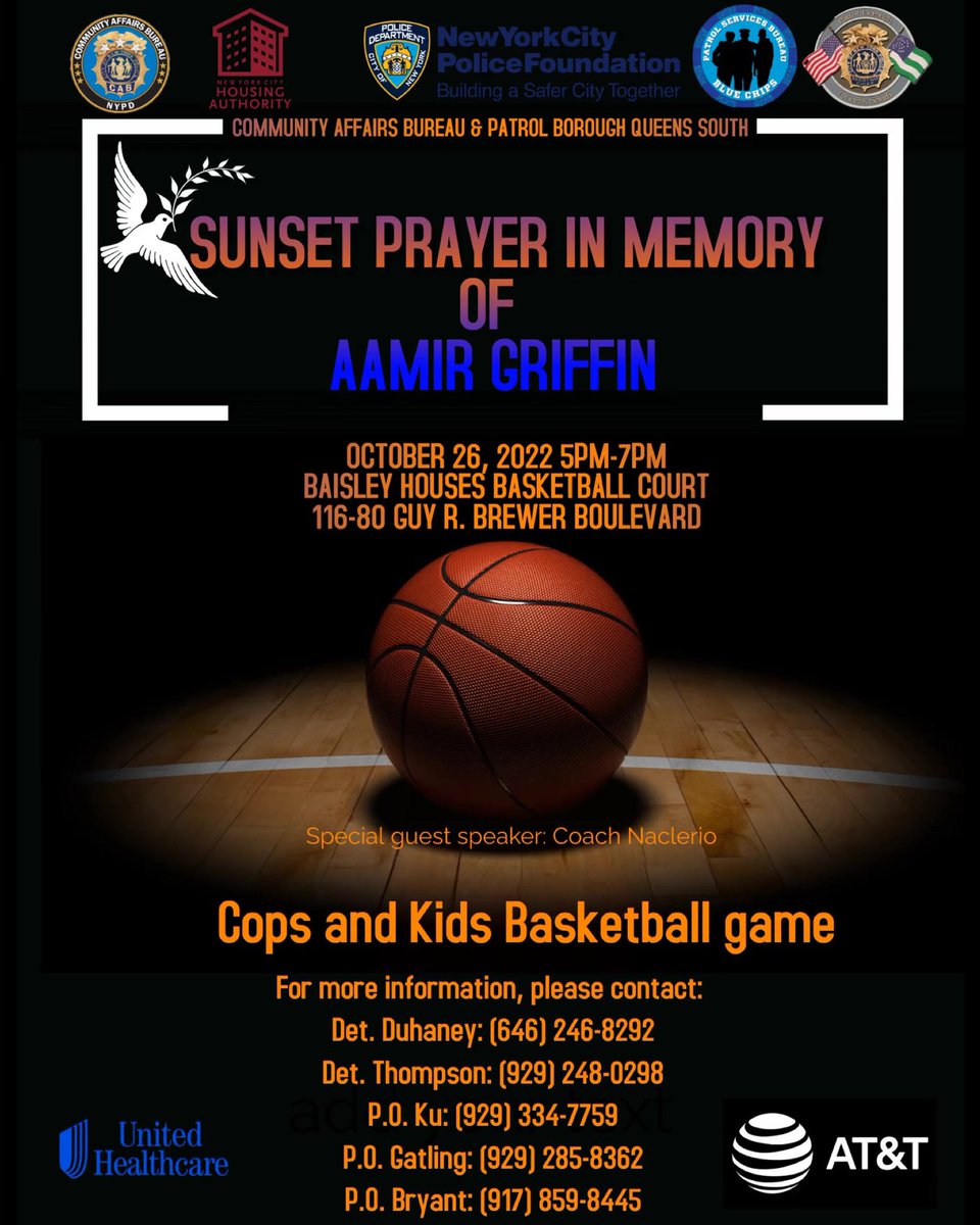 Hope you can join us on Wednesday for this Annual Memorial Prayer. Cops and community working together to STOP 🛑 gun violence. @NYPDnews @NYPDCommAffairs @NYPDTips