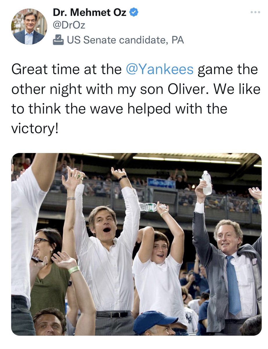 My dude, isn’t your team still playing? #PinstripePride