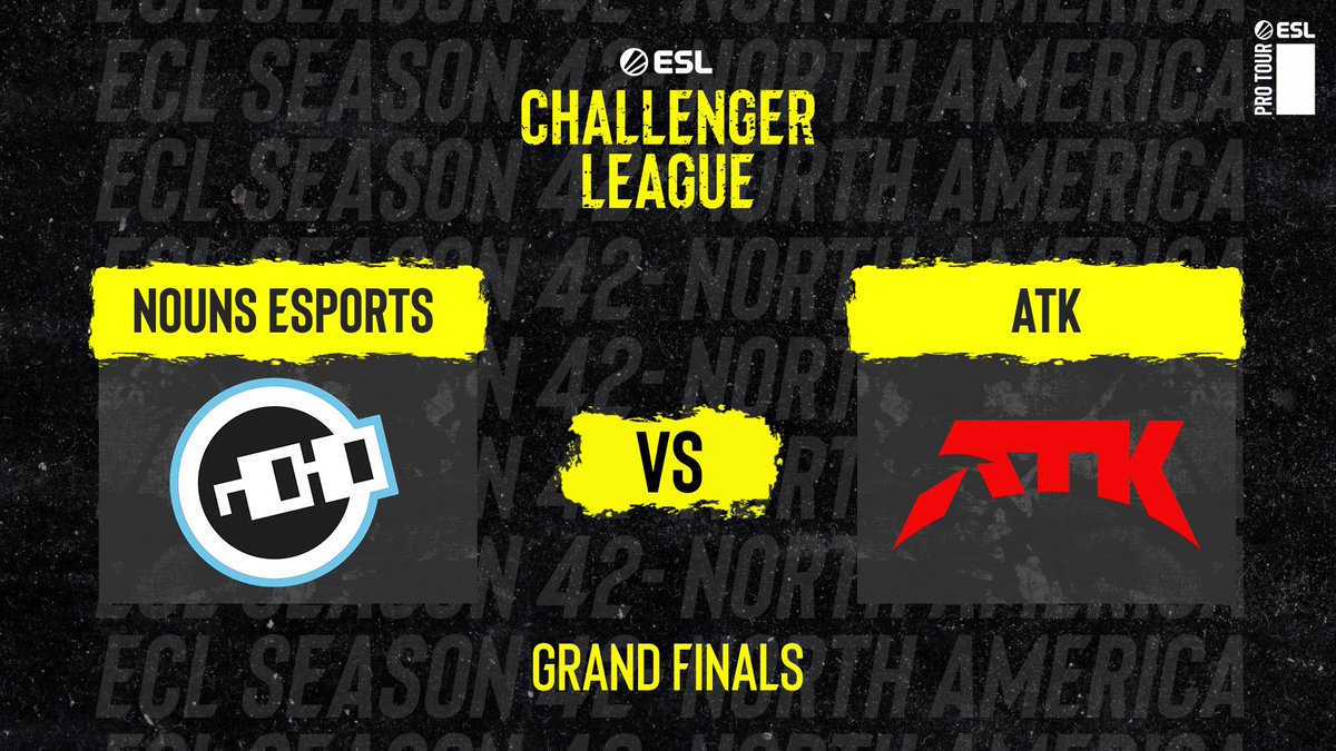 Who will come out on top in the #ESLChallengerLeague North America playoffs Season 42? @nounsesports are up against @ATKesportsGG 👀 🎙 @DarfMike & @BoggsCS 📺 twitch.tv/esl_csgo