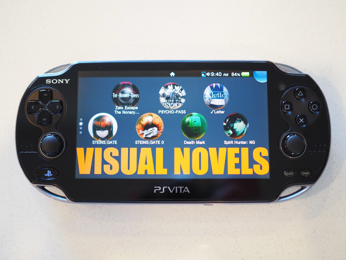 SuperROOKIE20's tweet photo. @The_TakaNe The Vita is just the ultimate Indie / VN console!
I was never interested in VN's until VA-11 Hall-A... Now I have a whole page dedicated to them ;-) Playing Death Mark currently. https://t.co/LHv8kgdwjt
