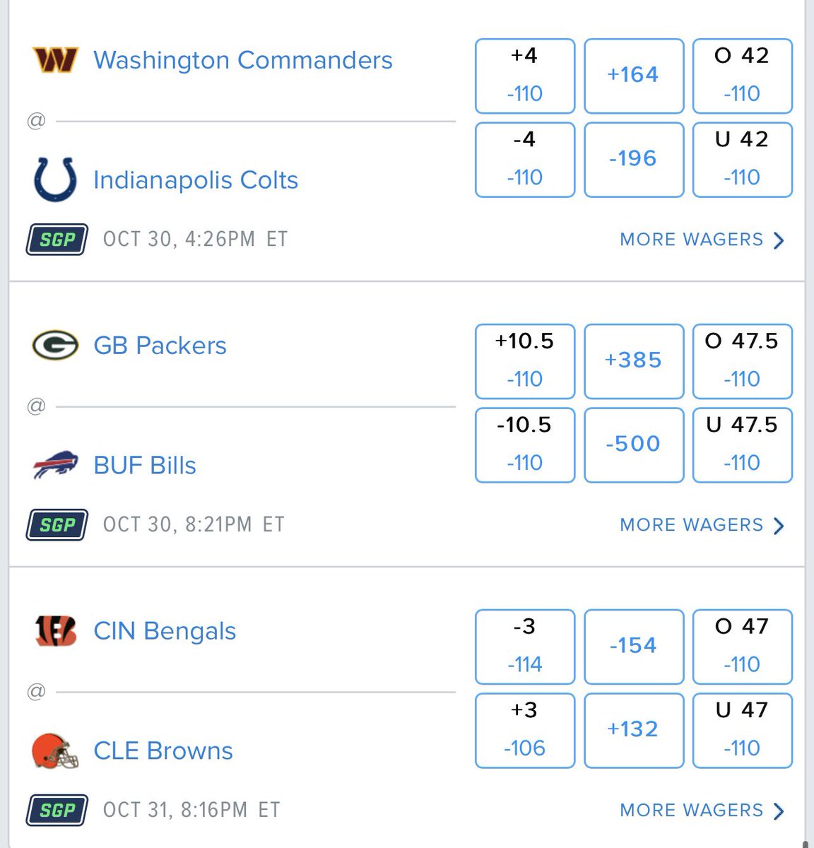 FanDuel Sportsbook on Twitter "RT HammerDAHN Early NFL Week 8 Lines