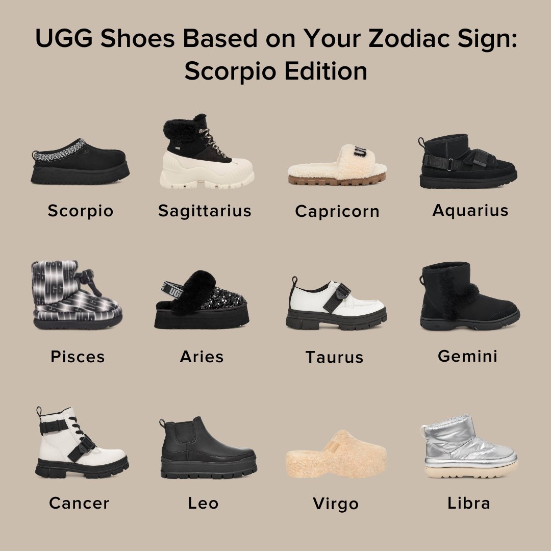 It's been a good season for our Libras, but it's time to say hello to our investigative Scorpios. Sharing what we'd wear as a Scorpio and the rest of the zodiacs. Comment below if you think it's accurate. #UGG #UGGSeason #FeelsLikeUgg #Zodiac #Scorpio