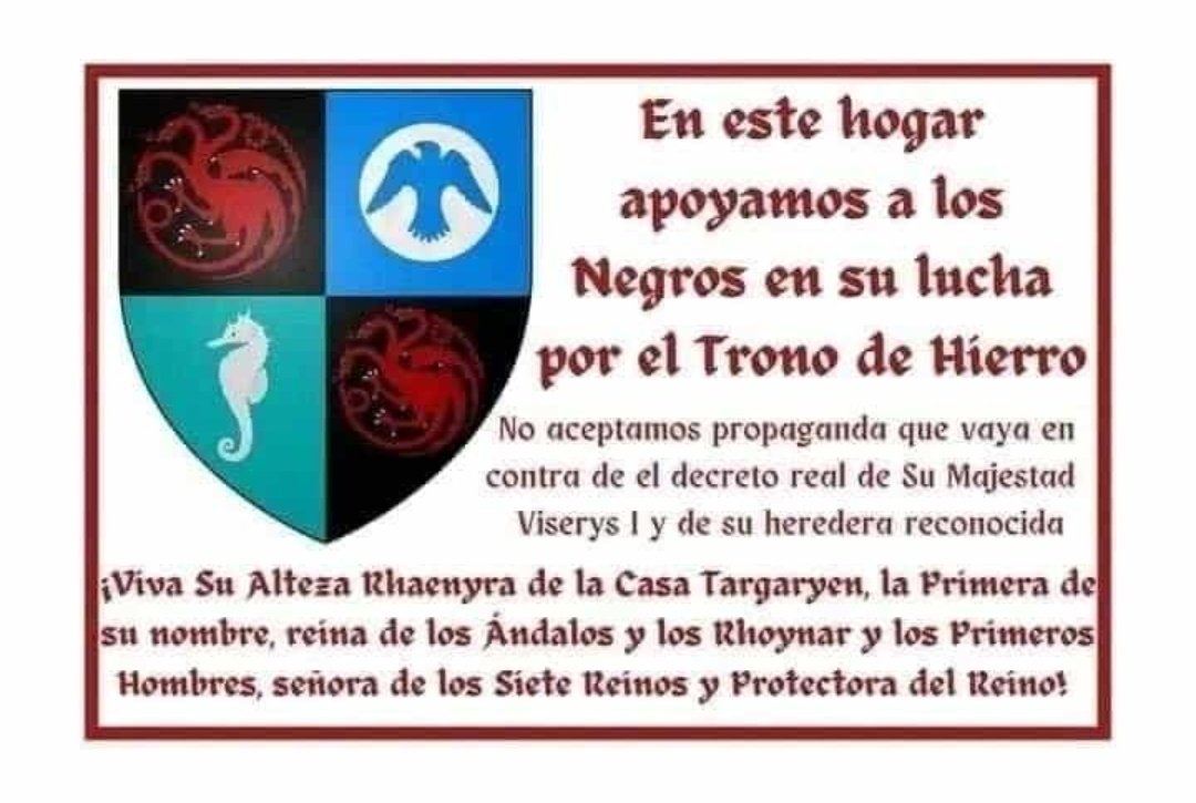 westerosesp's tweet photo. Hoy más que nunca... #HouseOfTheDragon https://t.co/SLqa0Fr4Oz