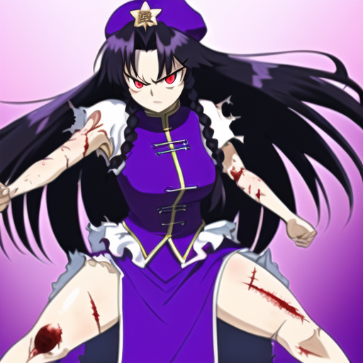 "Words are pretty much always useless. You're too much of a coward to face me! Prepare to drop dead with my full power!"

Lie Meiling from Touhou Rekkaden, or how I envision her at least.

#LieMeiling #烈美鈴 #HongMeiling #紅美鈴 #touhouproject #stablediffusion #NovelAIdiffusion