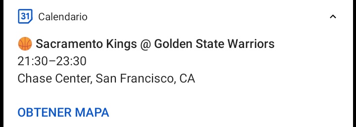 La NBA tiene una opción nueva que es increíble: Si descargas la APP y te haces una cuenta, podés sincronizar tu calendario de Google/iPhone con el calendario de Warriors (o de tu equipo) durante toda la temporada📝 Te marcará los partidos y te avisará 15m antes de cada juego🗓️