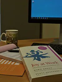 Personal Development Book Club - Join us for our second online meeting, on Thursday 27th October at 7:30, when we will be discussing 'Joy at Work?' by Marie Kondo and Scott Sonenshein. @NFUStweets @WiAScot @ScotCroftingFed buff.ly/3xS50gU